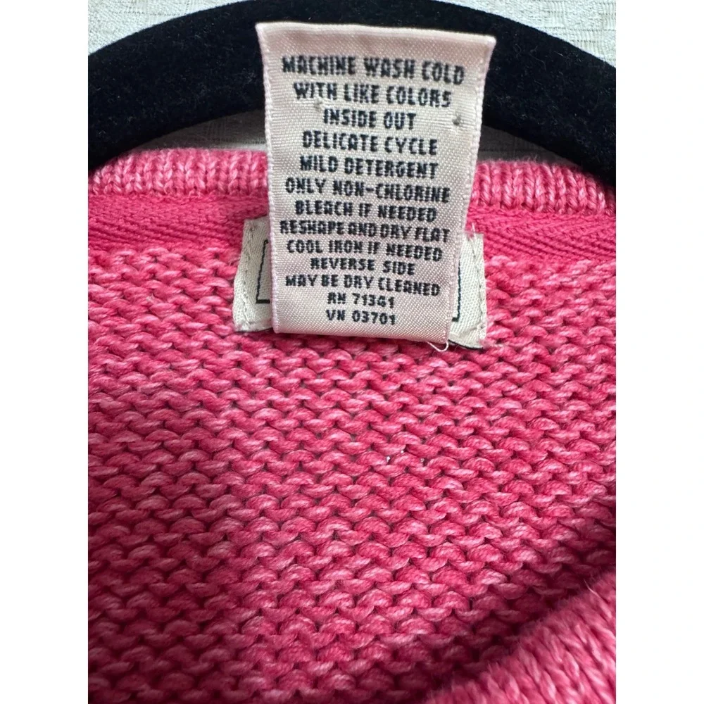 L.L.Bean Women M Pink Cozy Cotton Cardigan Durable Craftsmanship Button Front